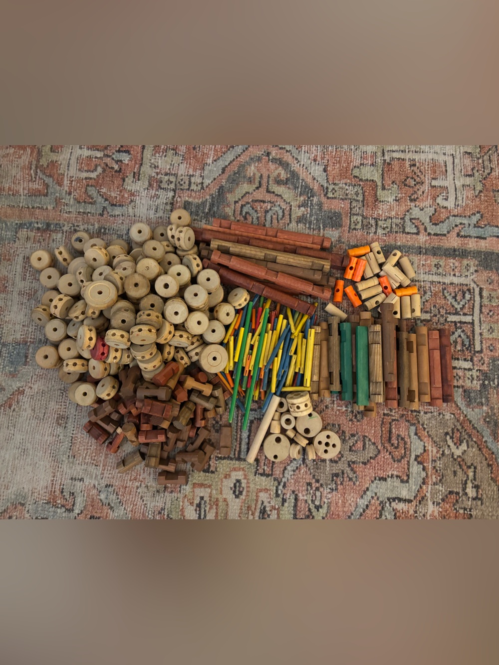 lincoln logs and tinkertoys lot